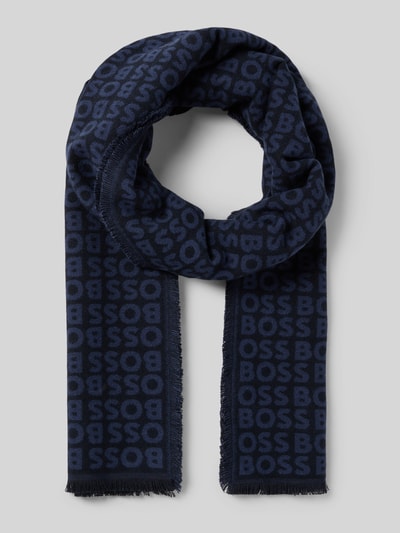 BOSS Sjaal van pure viscose, model 'TADIC' Marineblauw - 1