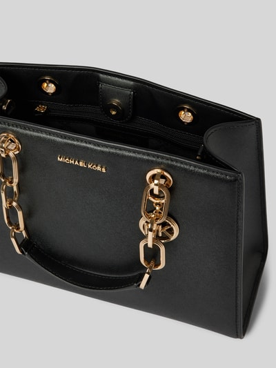 MICHAEL Michael Kors Handtas met labelapplicaties, model 'CYNTHIA' Zwart - 5