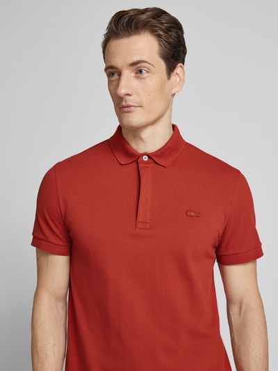 Lacoste Regular Fit Poloshirt mit Label-Detail Dunkelrot 3