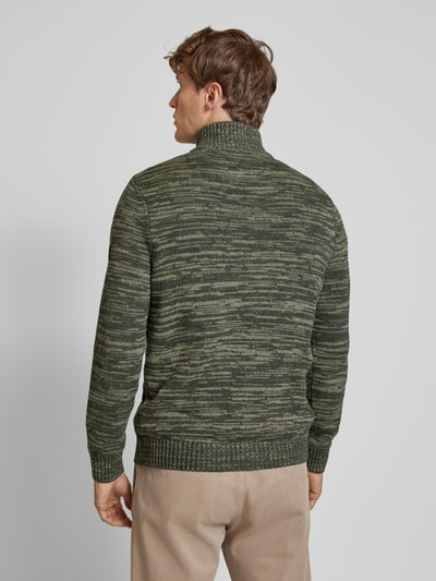 Lerros Gebreide pullover met ribboorden Groen - 5