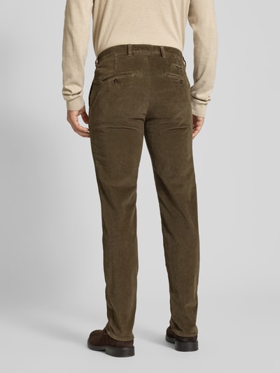 Brax Spodnie sztruksowe o kroju slim fit z kieszeniami z tyłu model ‘Fabio’ Szarobrązowy 5