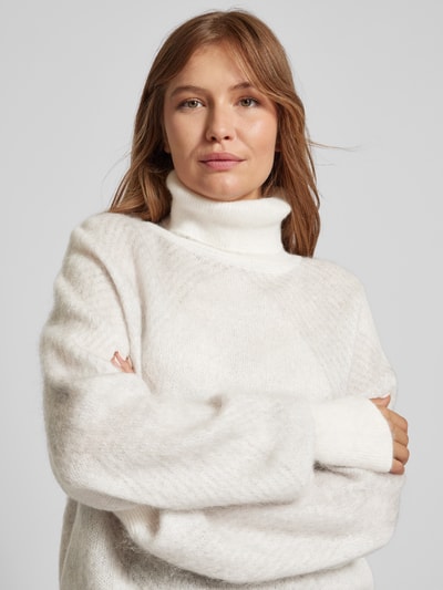 BOSS Strickpullover mit Rollkragen Modell 'Fewani' Offwhite 3