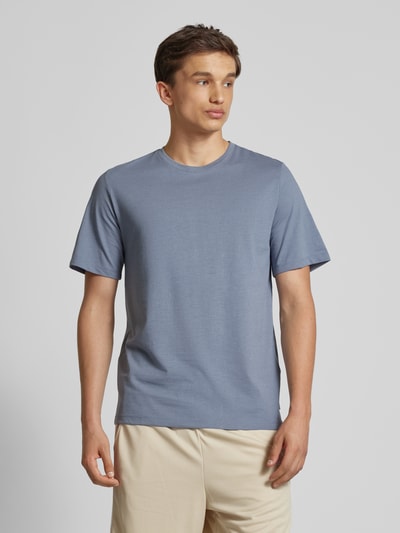 Jack & Jones T-shirt met labeldetail, model 'ORGANIC' Rookblauw gemêleerd - 4