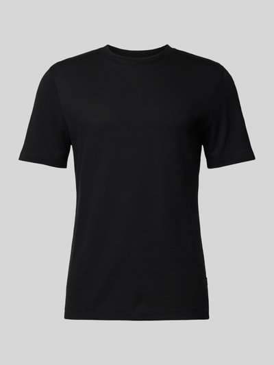 BOSS T-Shirt mit geripptem Rundhalsausschnitt Modell 'TIBURT' Black 2