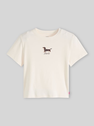Levi's® Regular Fit T-Shirt mit Motiv-Stickerei Modell 'ESSENTIAL' Ecru Melange 2