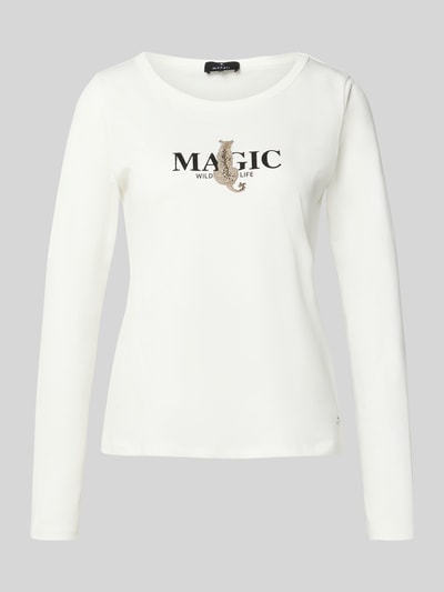 monari Longsleeve mit Label-Print Offwhite 2