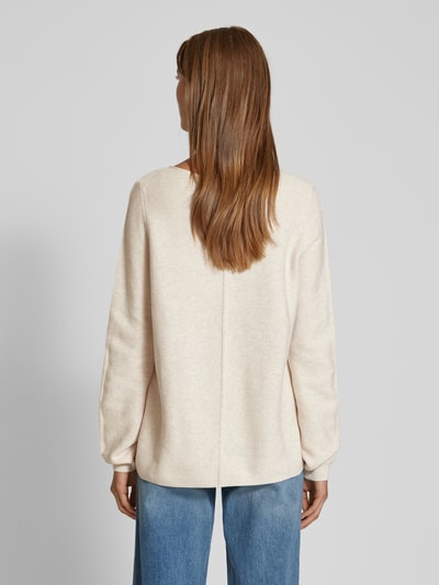 Christian Berg Woman Gebreide pullover met ronde hals Ecru gemêleerd - 5