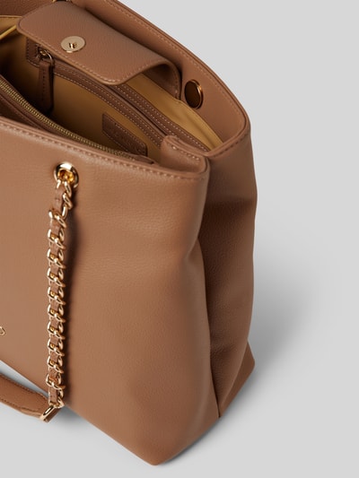 VALENTINO BAGS Torba shopper z aplikacją z logo model ‘ARCADIA’ Camel 3