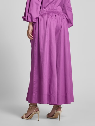 Christian Berg Woman Broek met wijde pijpen en elastische band Paars - 5