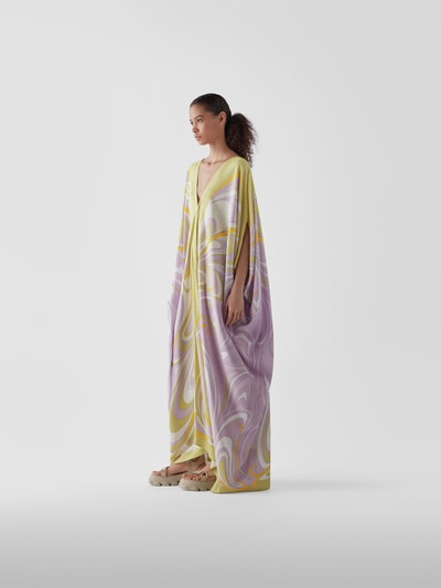 Emilio Pucci Kaftan mit floralem Muster Flieder 4