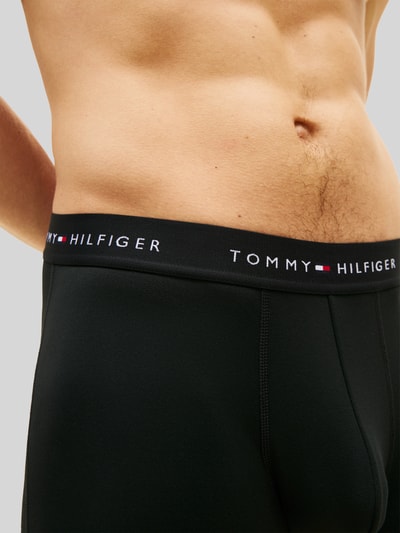 Tommy Hilfiger Obcisłe bokserki z elastycznym pasem z logo w zestawie 3 szt. Czarny 3