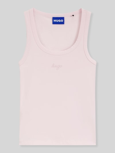 HUGO Blue Top o kroju regular fit z mieszanki bawełny model 'Damatank_B' Jasnoróżowy 2
