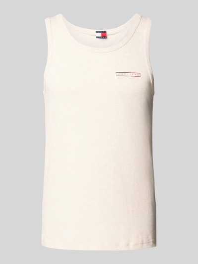 Tommy Jeans Slim Fit Tank Top aus reiner Baumwolle Offwhite Melange 2