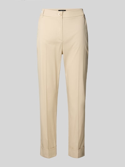 Marc Cain Regular fit broek met verkorte pasvorm en steekzakken Zand - 2