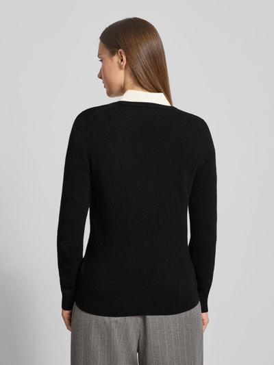 GANT Strickpullover aus Lammwoll-Mix mit V-Ausschnitt Black 5