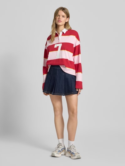 Review Jeansrock mit gelegten Falten Dunkelblau 1