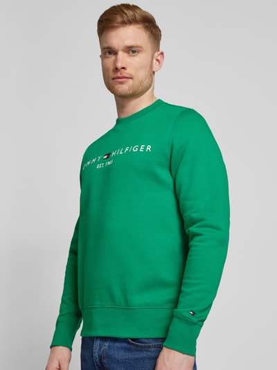 Tommy Hilfiger Sweatshirt mit Label-Stitching Hellgruen 3