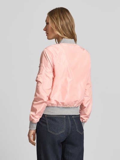 Original Bombers bomberjack met labelpatch en ritszak op de mouwen Rosé - 5