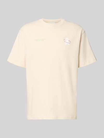 Produktfoto, Relaxed Fit T-Shirt aus reiner Bio-Baumwolle Modell 'MAARKOS' von Armedangels, Optik: Unifarben, Logo-Print, Rundhals, Kurzarm, Jersey