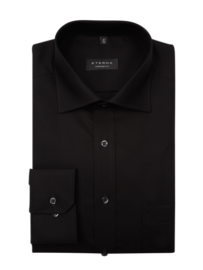 Eterna Comfort Fit Businesshemd aus Popeline Black 2