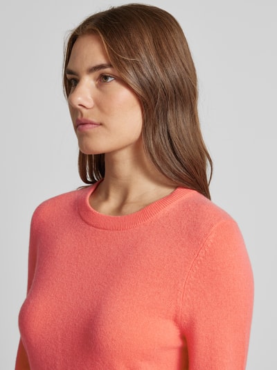 Christian Berg Woman Gebreide pullover met structuurmotief Abrikoos - 3