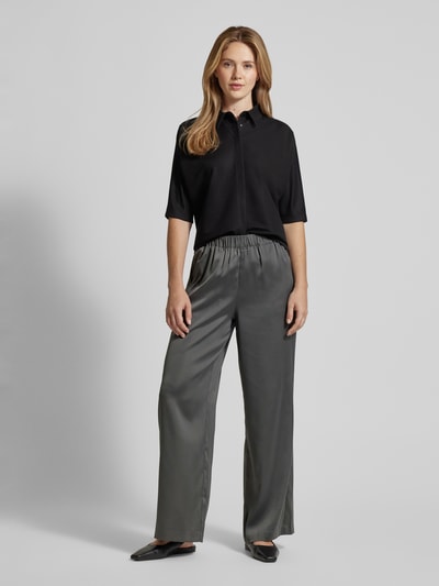 Selected Femme Relaxed fit broek met elastische band, model 'LENA' Donkergrijs - 1