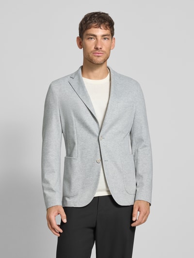 BOSS Slim Fit Anzugsakko mit 2-Knopf-Verschluss Modell 'HANRY' Hellgrau 4