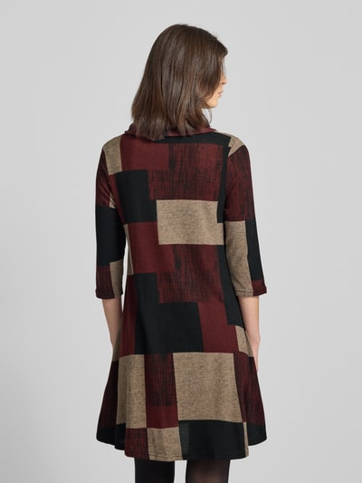 Apricot Relaxed Fit Kleid in Strick-Optik Bordeaux 5