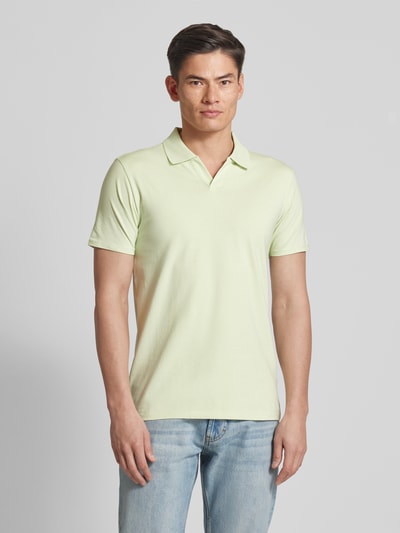 Lindbergh Slim fit poloshirt met platte kraag Mintgroen - 4