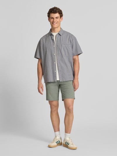 ONLY & SONS Szorty chinos z mieszanki wiskozy krój regular fit Model 'MARK' Oliwkowy 1