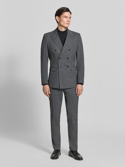 Selected Slim Fit Sakko mit doppelreihiger Knopfleiste Anthrazit 1