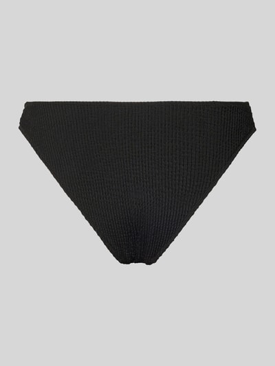 Produktfoto, schwarzer Bikini-Slip mit Strukturmuster und elastischem Bund, Modell 'SKIN SAND' von Neo Noir, Regular-Fit Damen.
