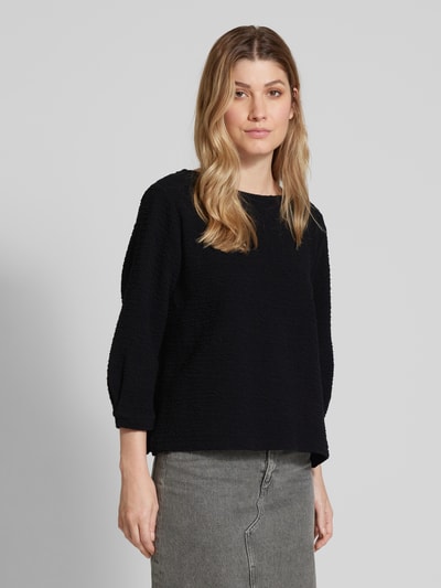 OPUS Sweatshirt met ronde hals, model 'Gresine' Zwart - 4