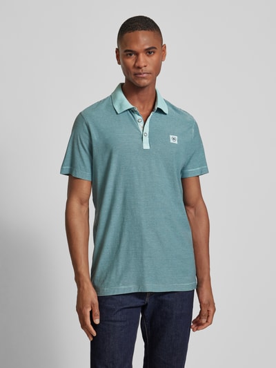 Lerros Poloshirt mit Label-Stitching Blau 4