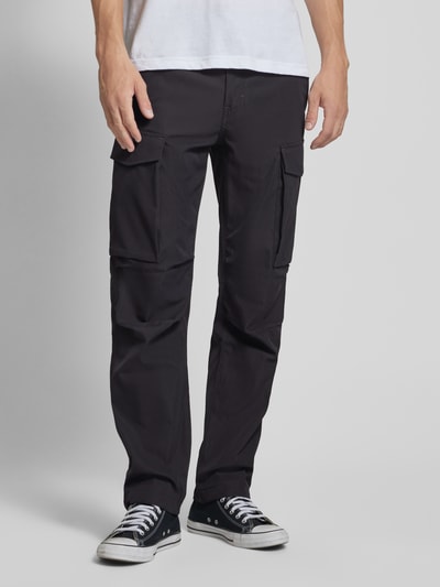 G-Star Raw Regular fit cargobroek met riemlussen, model 'Core' Zwart - 4