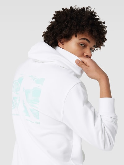 Calvin Klein Jeans Hoodie mit Label-Print Weiss 3