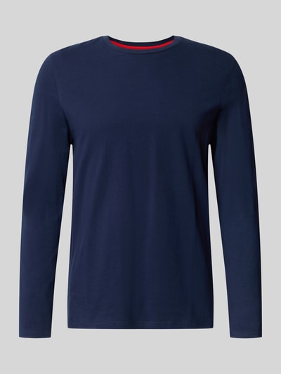 Christian Berg Men Shirt met lange mouwen en geribde ronde hals Marineblauw - 2