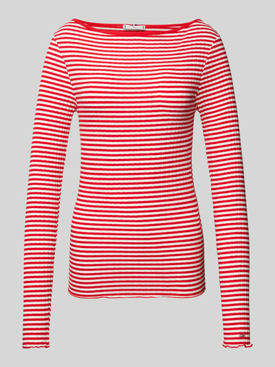 Tommy Hilfiger Shirt met lange mouwen en golvende zoom Rood - 2