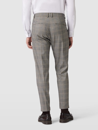 Cinque Spodnie do garnituru o kroju slim fit ze wzorem w kratę glencheck model ‘Salto’ Szarobrązowy 5