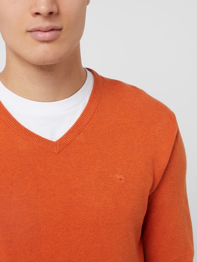 Tom Tailor Pullover aus Baumwolle Orange Melange 3