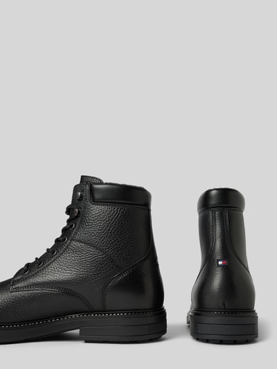 Tommy Hilfiger Lederboots mit Label-Details Black 2