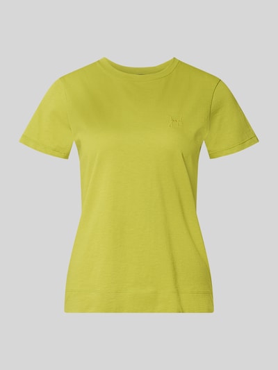 Productfoto, T-shirt met ronde hals model 'Tia' van JOOP! in fel limoengroen, puur katoen, regular fit, ruglengte bij maat 36: 60 cm