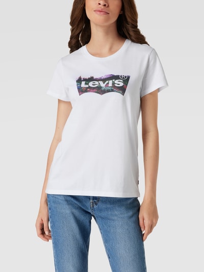 Levi's® T-Shirt mit Label-Print Modell 'Open' Weiss 4