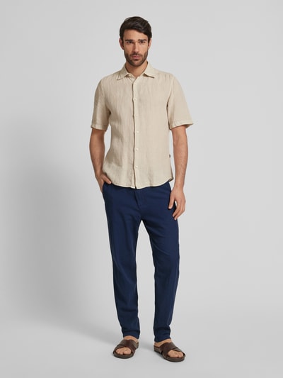 SELECTED HOMME Slim Tapered Fit Hose mit Tunnelzug Modell 'Brody' Marine 1