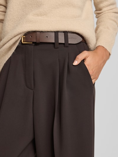 Raffaello Rossi Spodnie materiałowe o kroju balloon fit z zakładkami w pasie model ‘MAYLA’ Ciemnobrązowy 3