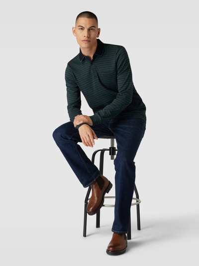 Pierre Cardin Poloshirt mit Streifenmuster Khaki 1