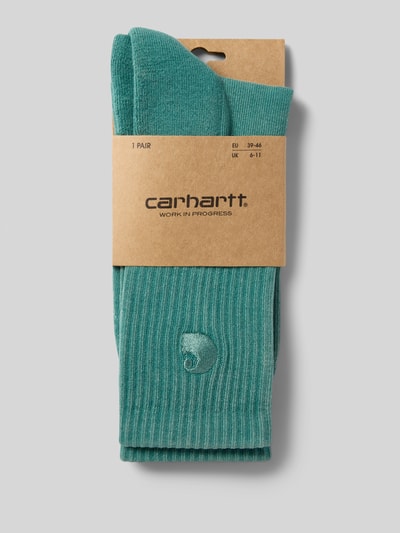 Carhartt Work In Progress Sokken met labelstitching, model 'Hudson' Turquoise - 3