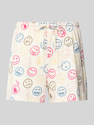 Jake*s Casual Pyjama-Hose mit elastischem Bund und Tunnelzug Offwhite 1