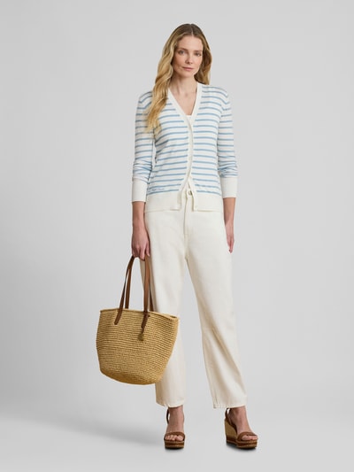Lauren Ralph Lauren Regular Fit Strickjacke aus reiner Baumwolle Hellblau 1