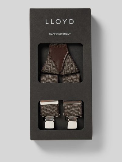 Lloyd Men's Belts Szelki z fakturowanym wzorem Ciemnobrązowy 2